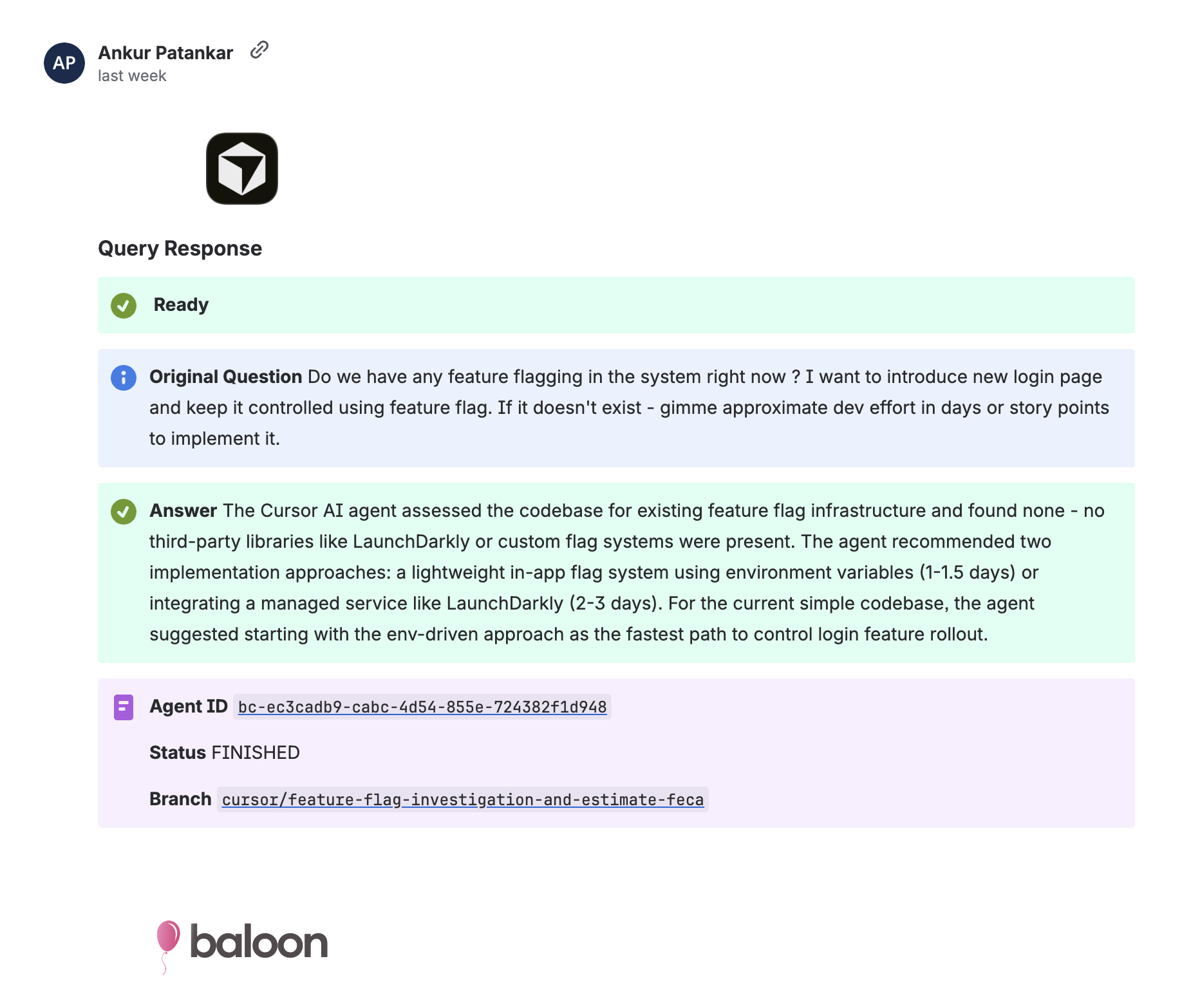 Baloon Summary in JIRA